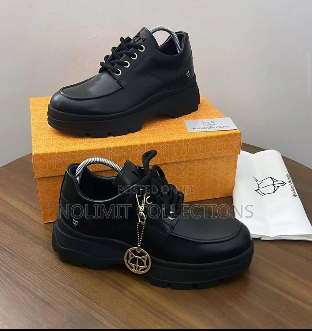 Classy Thick Sole Naked Wolfe Derby Shoe
