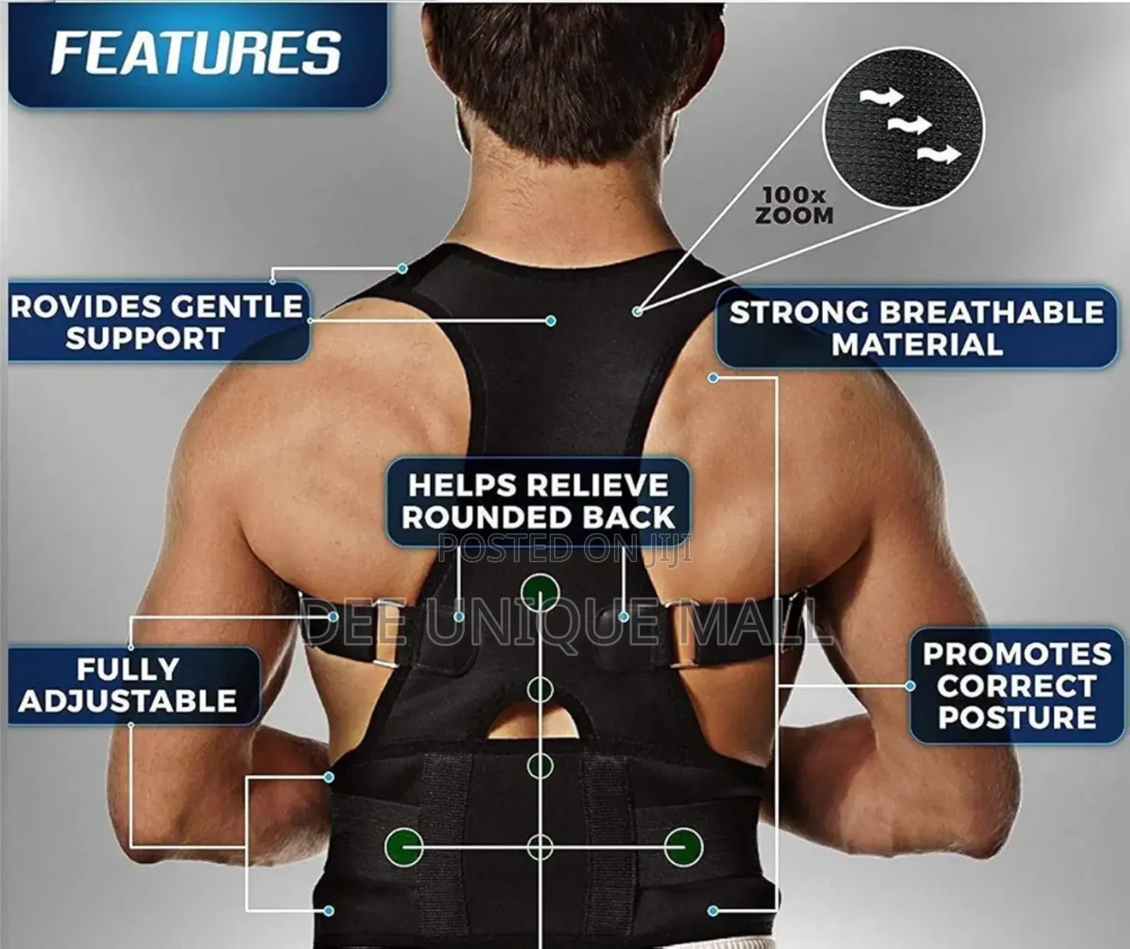 Real Doctor Posture Corrector Lower and Upper Back Pain Relief