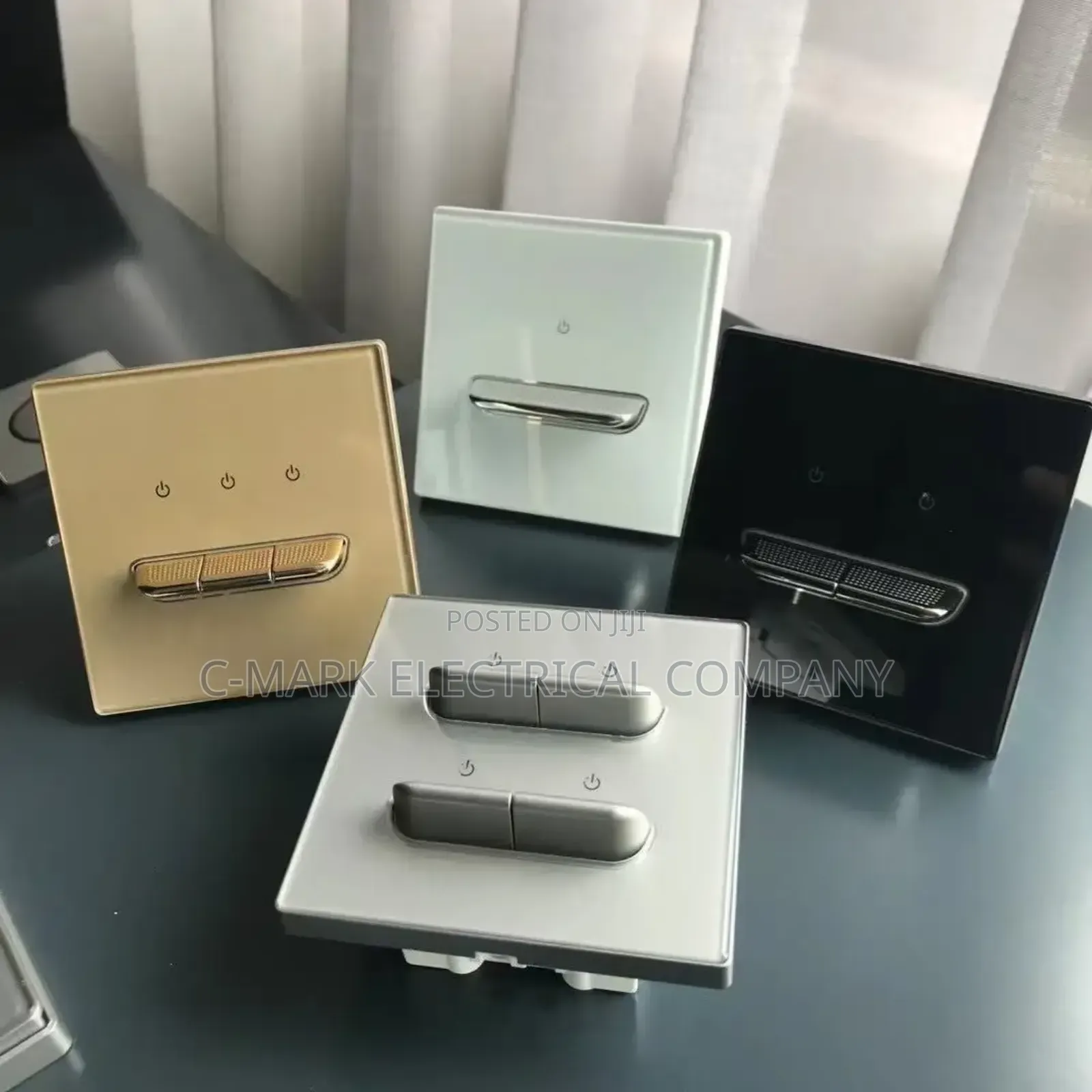 Modern Wall Light Reset Switches Tempered Glass Flame B