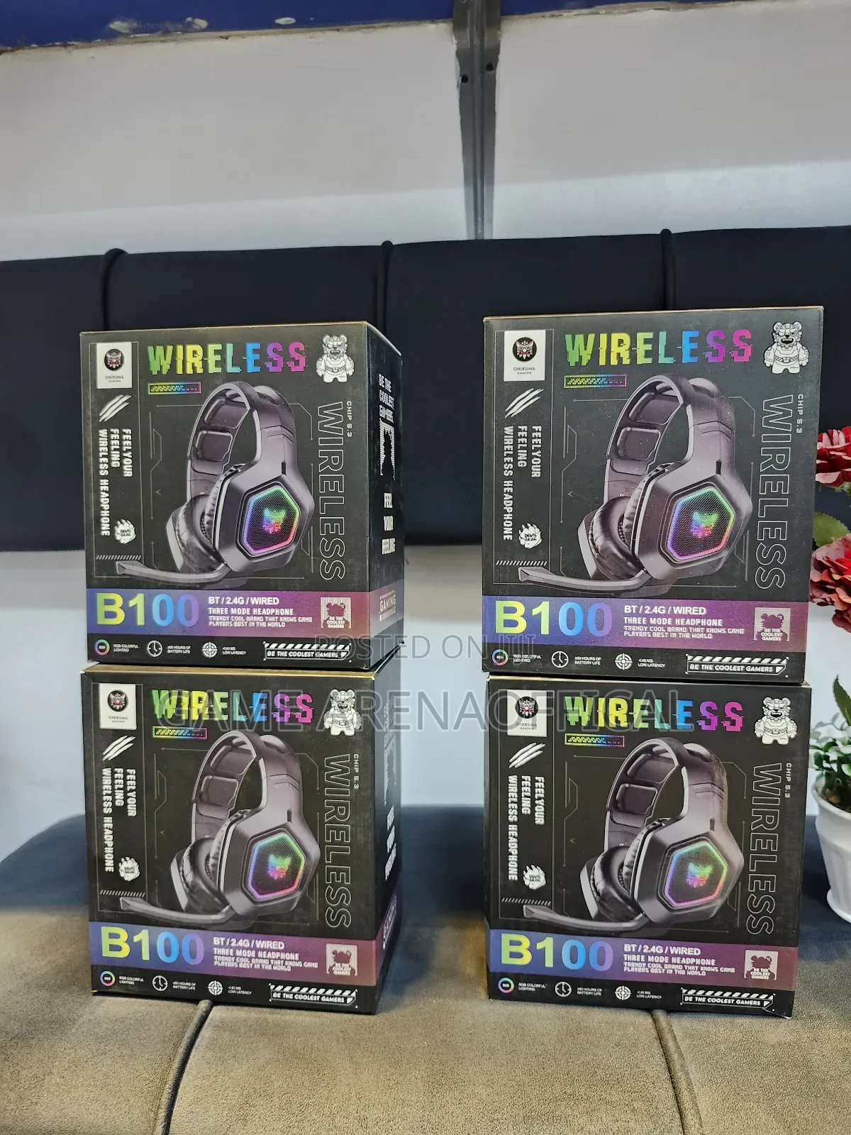 B100 Wireless Gaming Headset – 20mw Output + Noise Reduction
