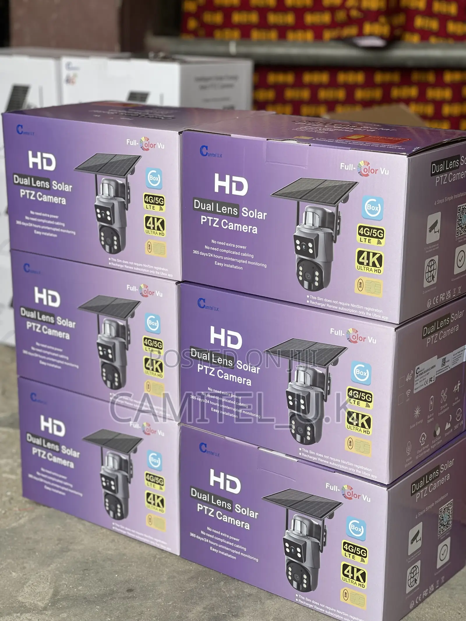 4g Ubox Dual Lens Solar PTZ Security Camera - Sd450