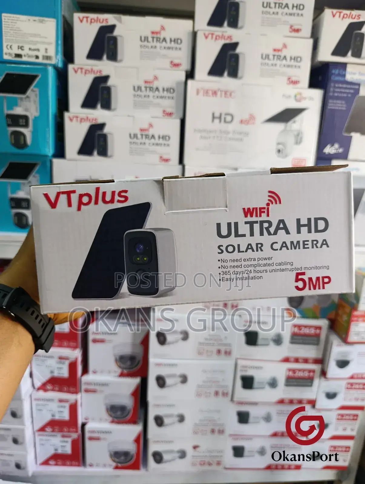 Vtplus 5mp Ultra Hd Solar Camera Dual Lens PTZ Full Color Night Vision