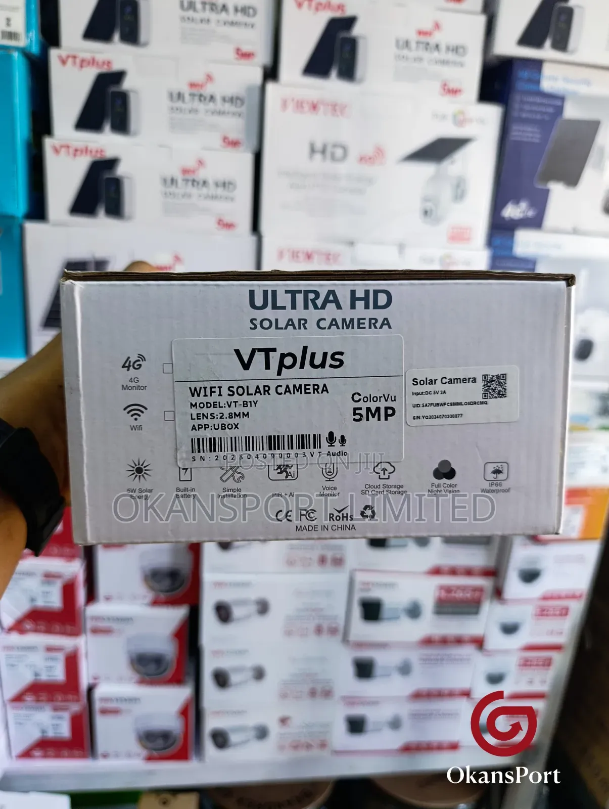 Vtplus 5mp Ultra Hd Solar Camera Dual Lens PTZ Full Color Night Vision
