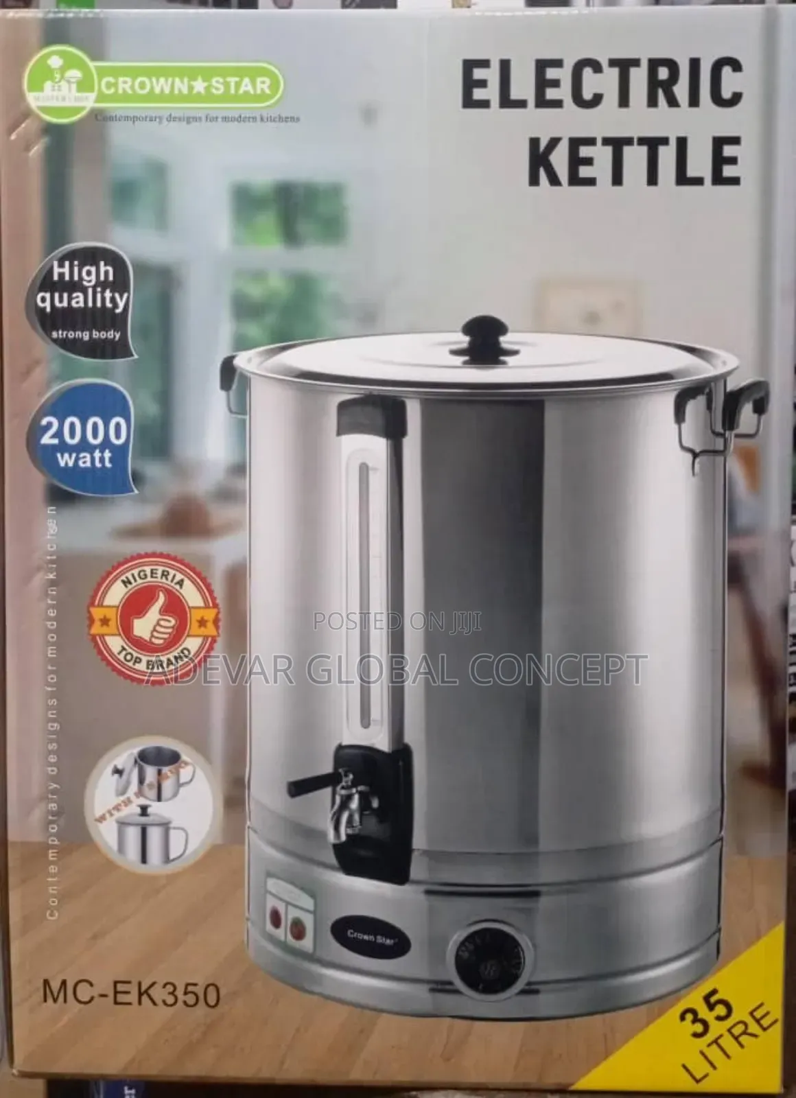 Master Chef 35l Great Performing Electric Kettle/ Tea Urn - 2000 Watts