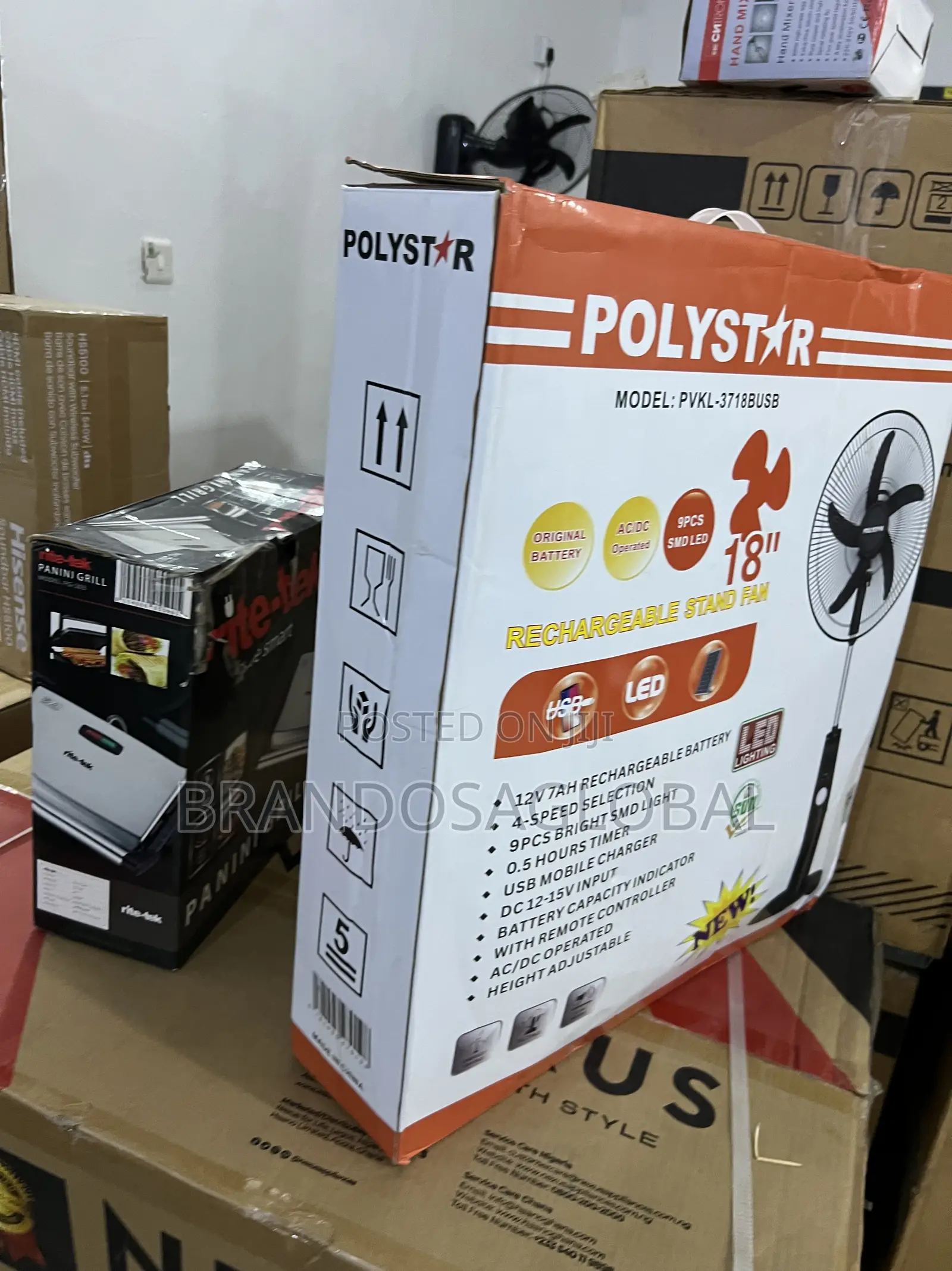 Polystar PVKL-1878busb 18" Fan | Automatic Oscillation