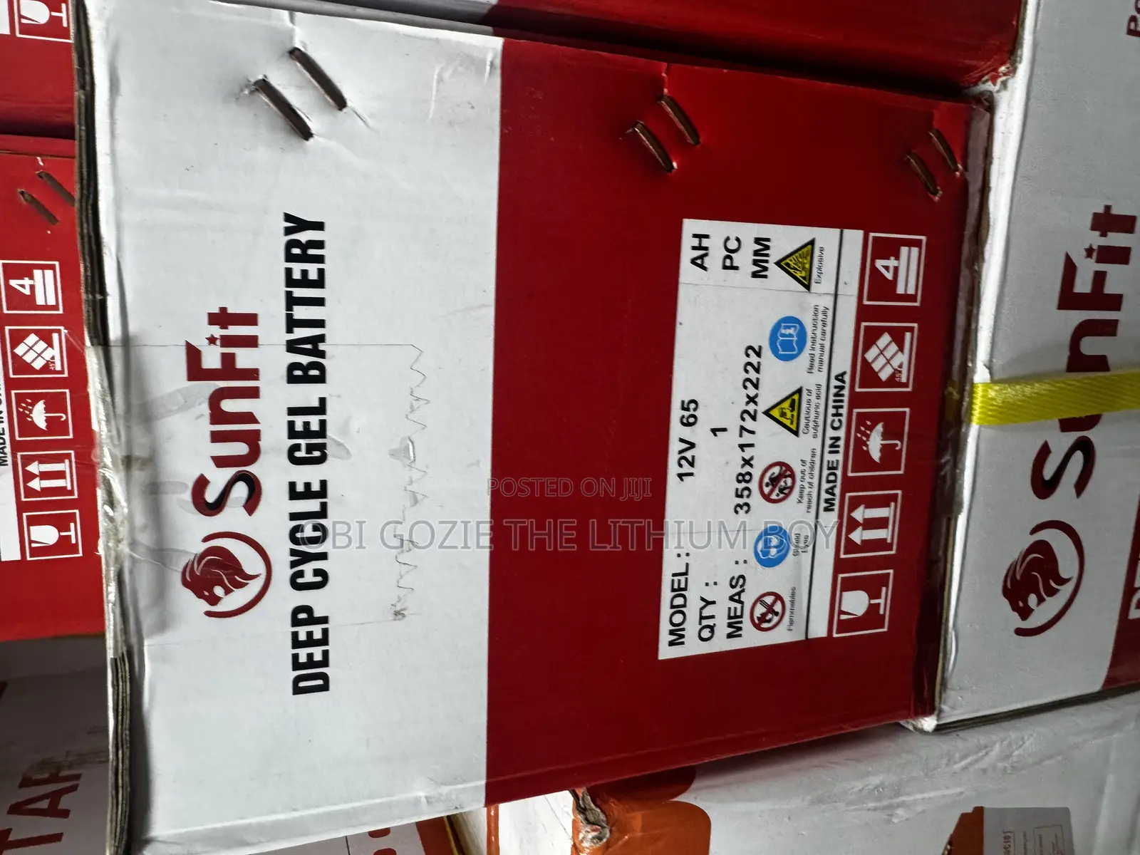 65ah 12v Sunfit Deep Cycle Solar Battery in Stock.