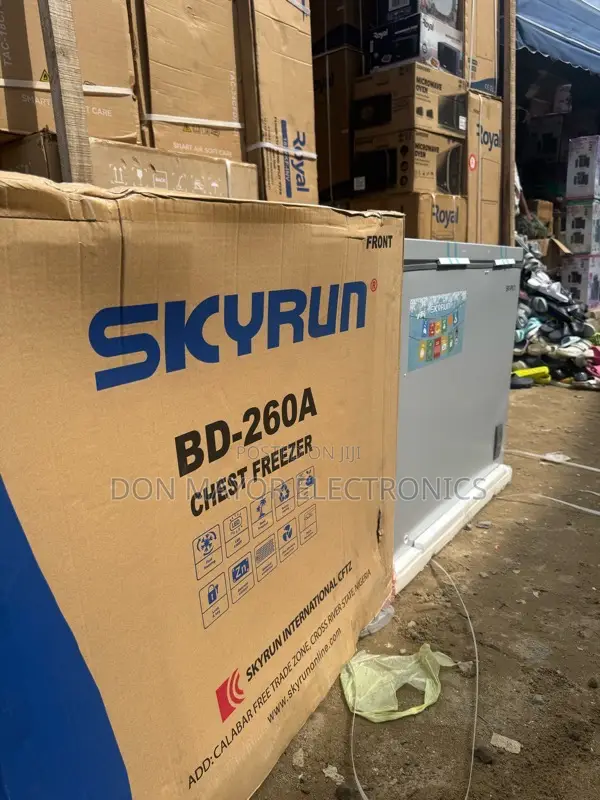 Skyrun 260liters Chest Freezer Bd-260a Grey Color