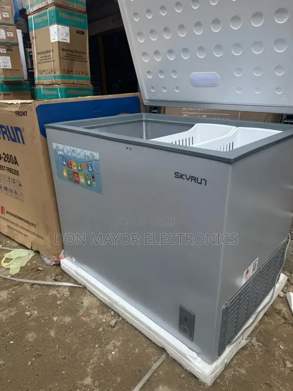 Skyrun 260liters Chest Freezer Bd-260a Grey Color