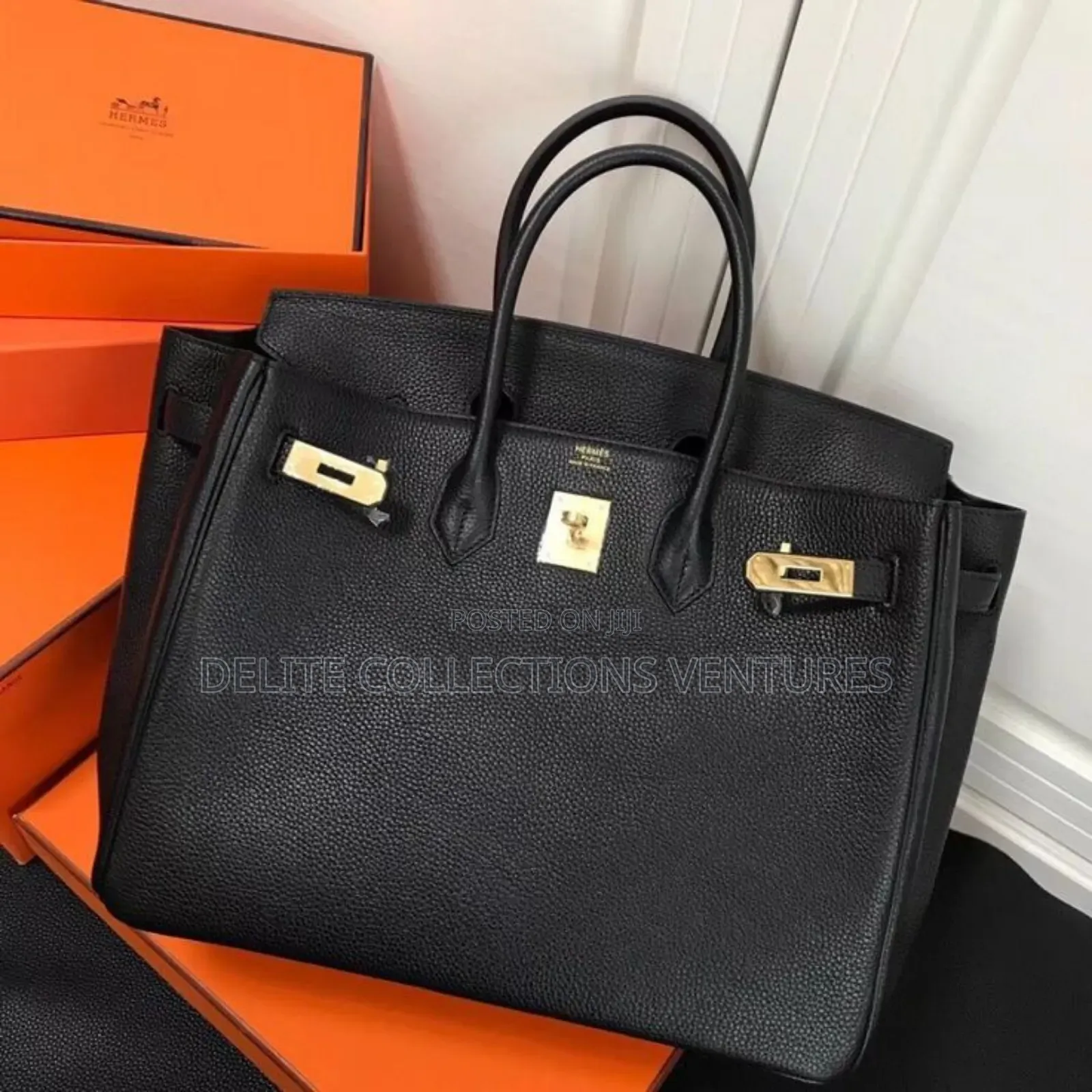 Hermès Birkin 40 Inspired Leather Bag. Original Leather