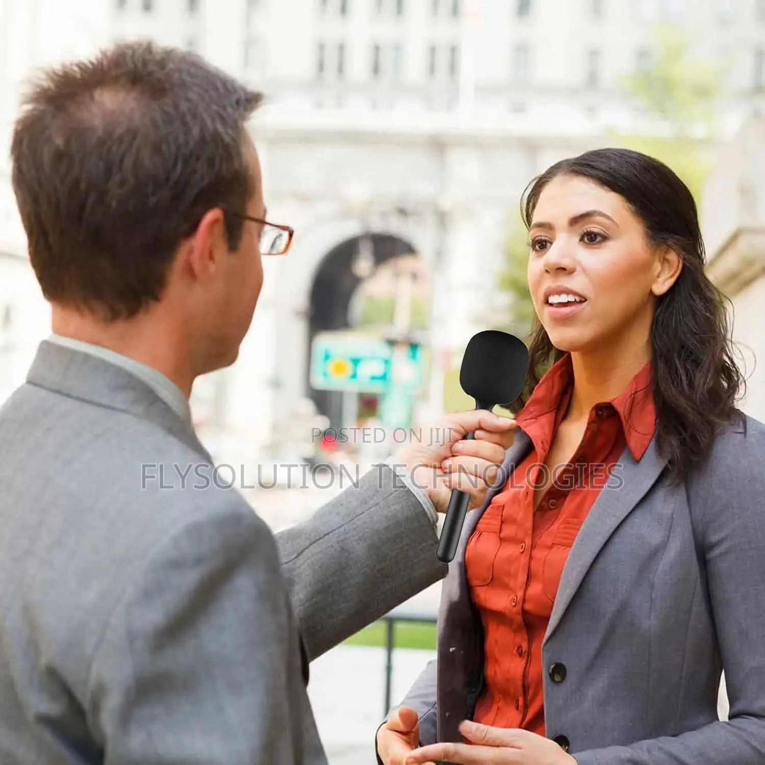 Mic Holder Shotgun Lapel Microphone Interview Lavalier Handheld Mic