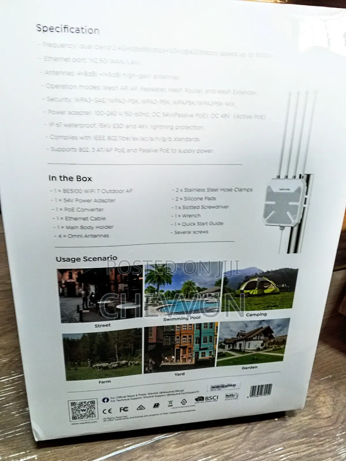 Wavlink Be5100 Wifi 7 Outdoor Access Point | Aerial Be51 | Ultra-Fast