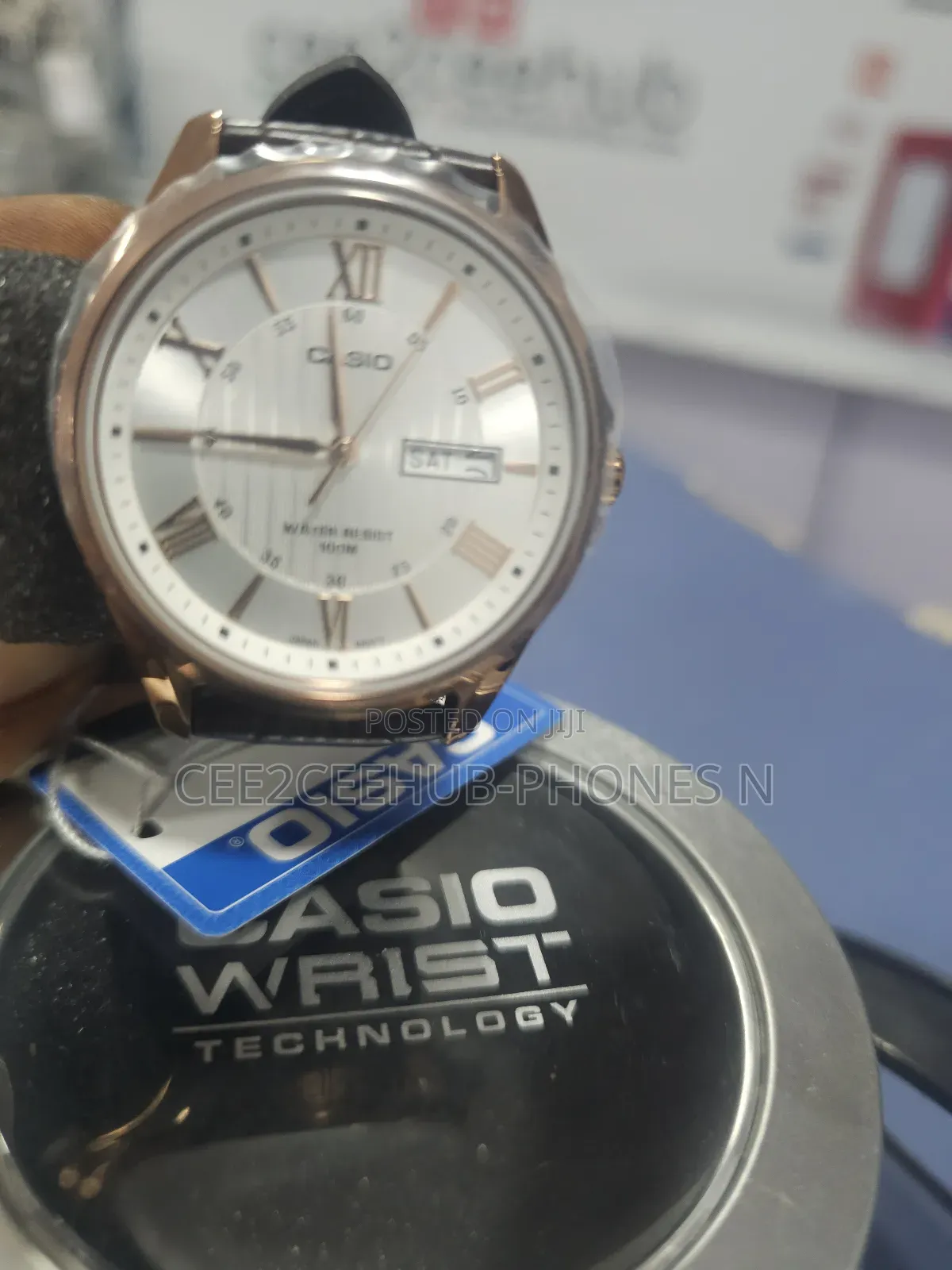 Original Casio Leather Wrist Watch With Date