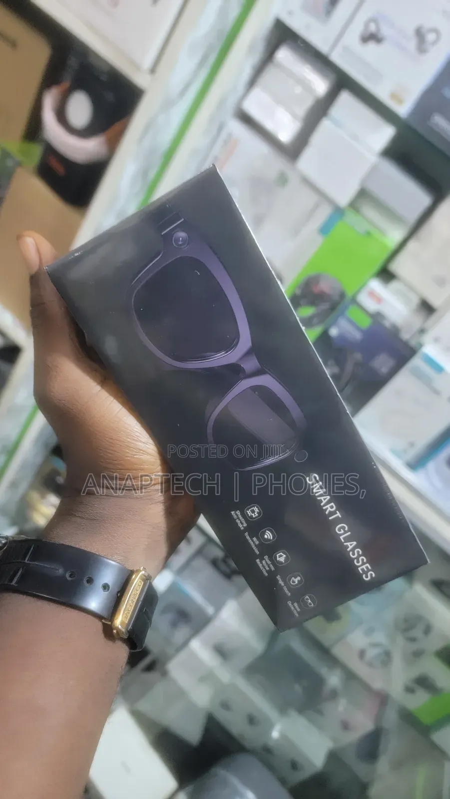 Smart Glasses, Wake on Voice Music Playback/Control Call Support Shoot