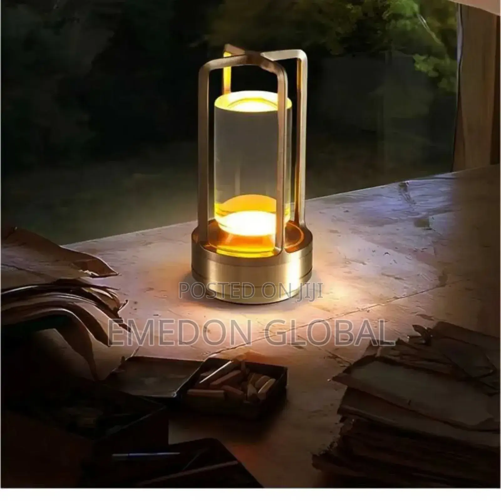 Rechargeable Luxury Crystal Lantern Mood Light Table Lamp