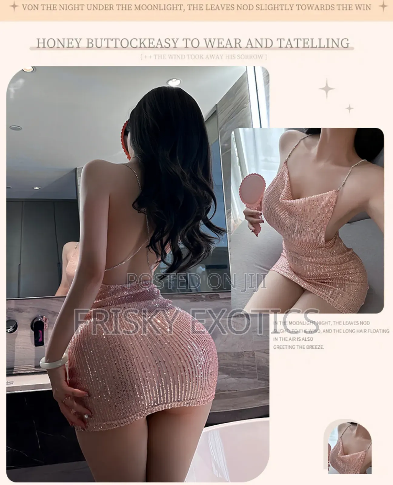 Pink Shimmer Lingerie Dress