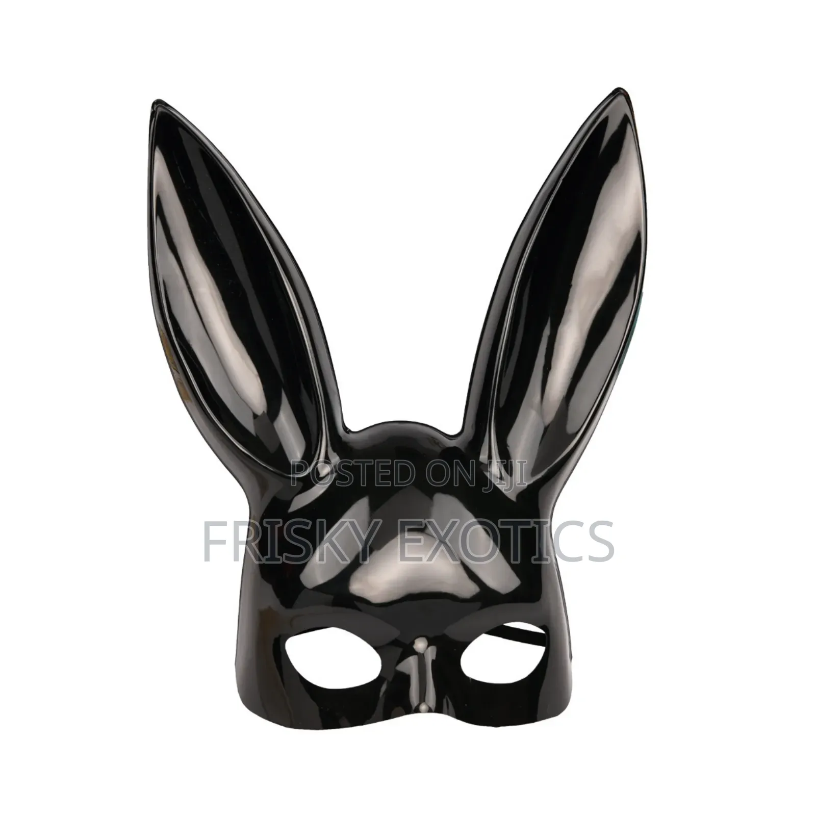 Black Long Ear Bunny Mask