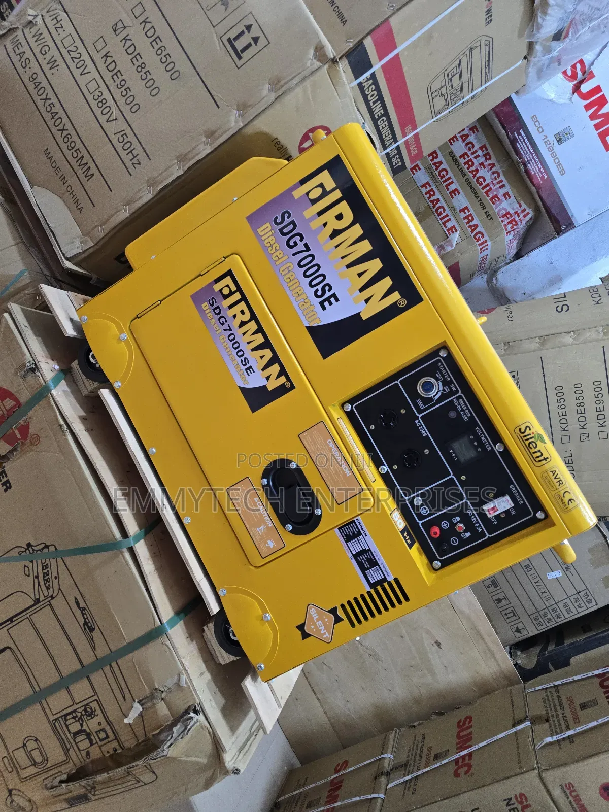 Sdg7000se Firman Diesel Soundproof Generator 6.5kva 100% Copper Coil
