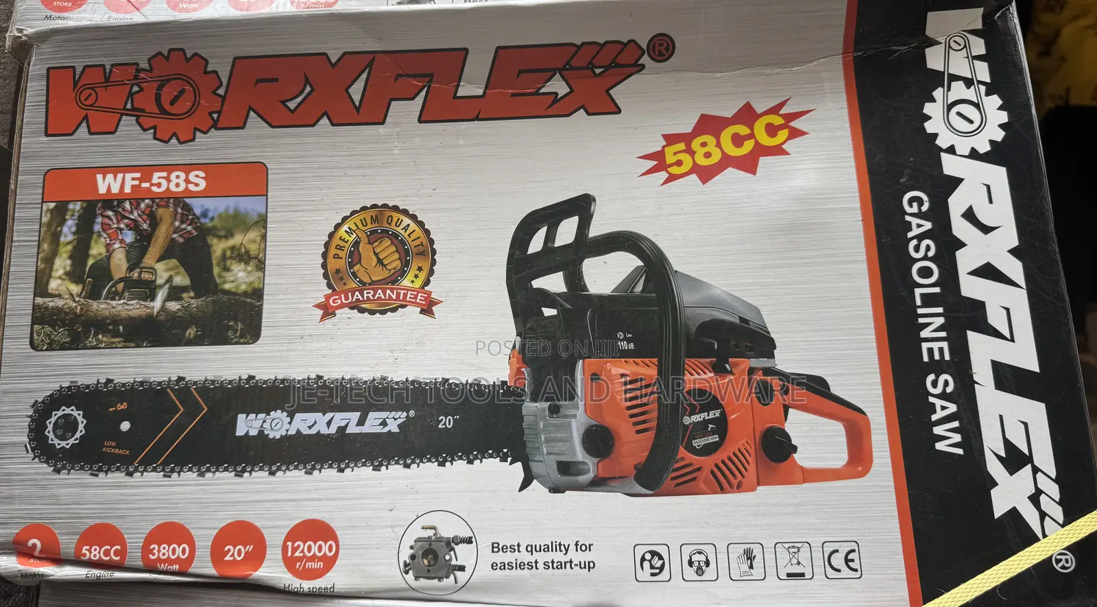 Worxflex 20" Gasoline Saw (Model Wf-58s).