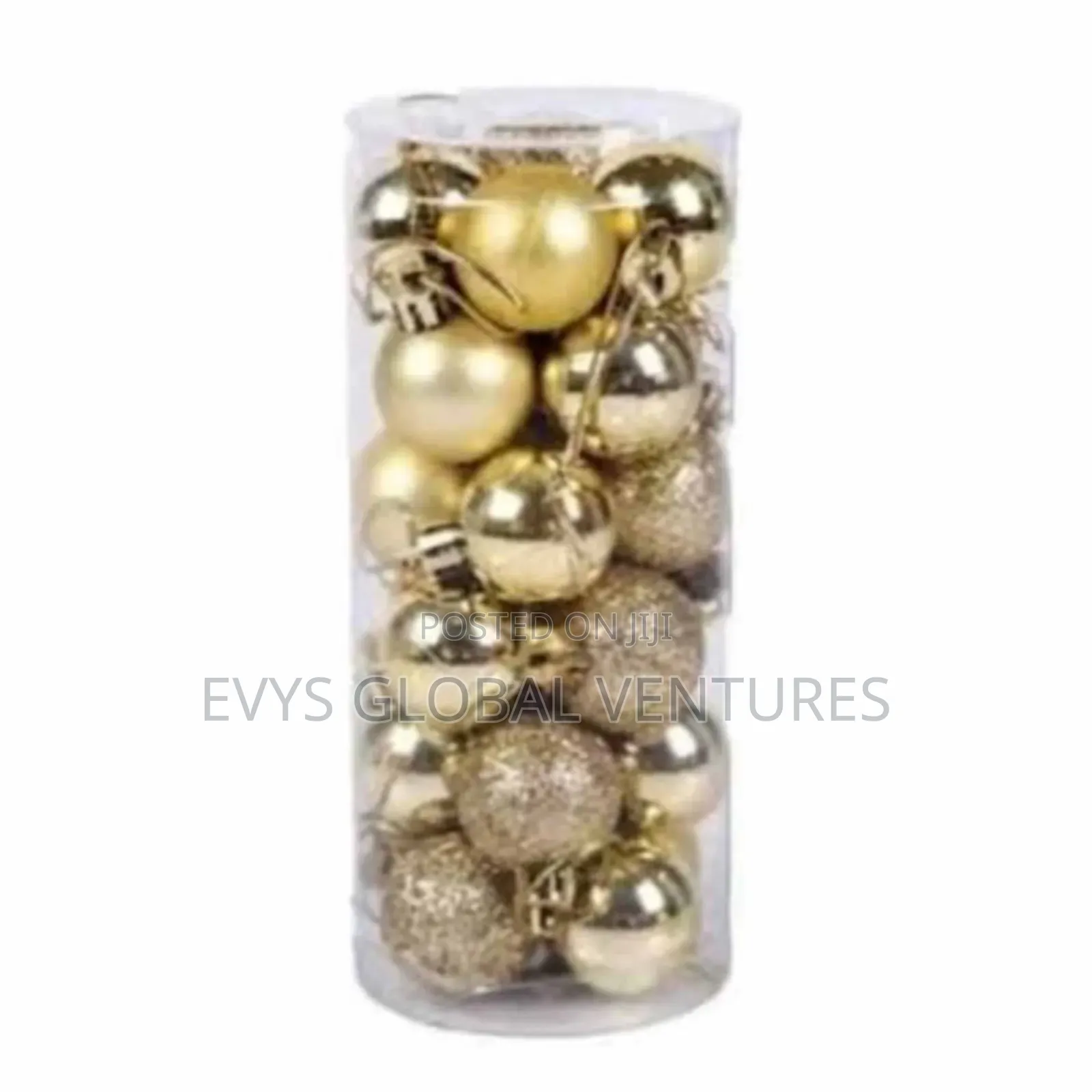 12pcs Gold Hanging Decorative Balls Holiday Ornaments