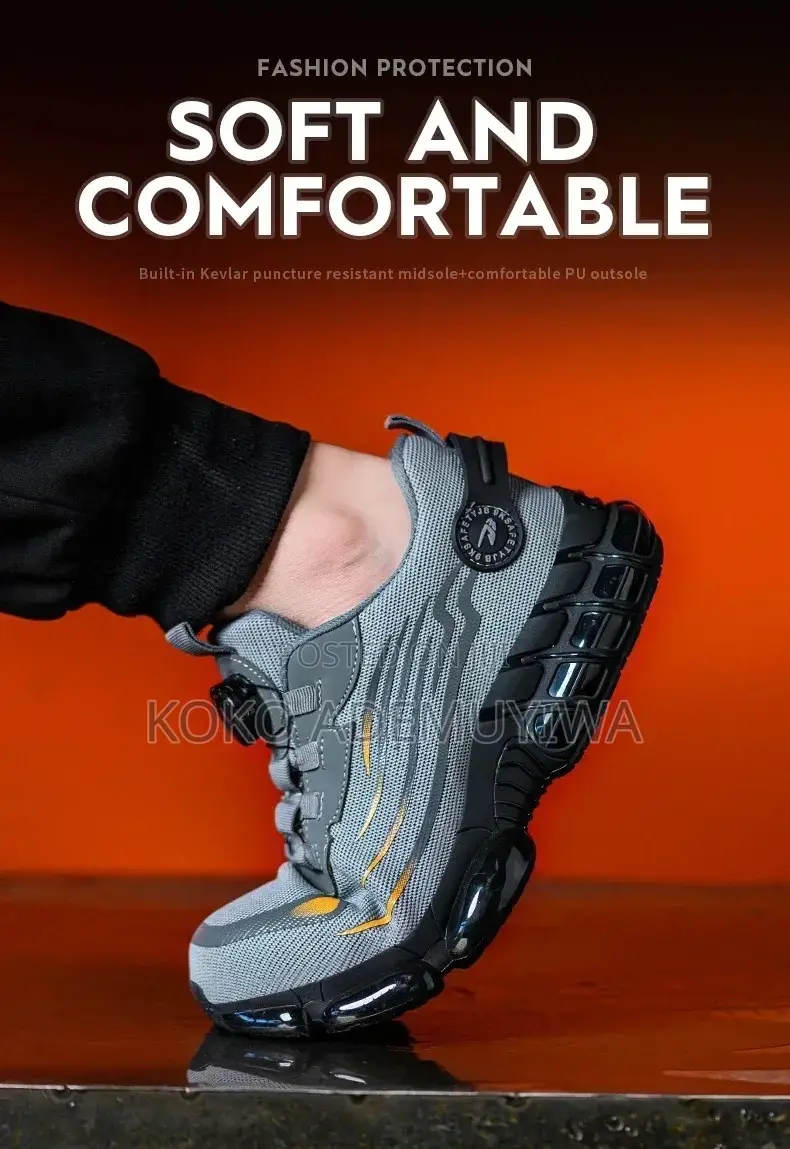 Shoe Fashionable Rotating Button New Safety Shoes