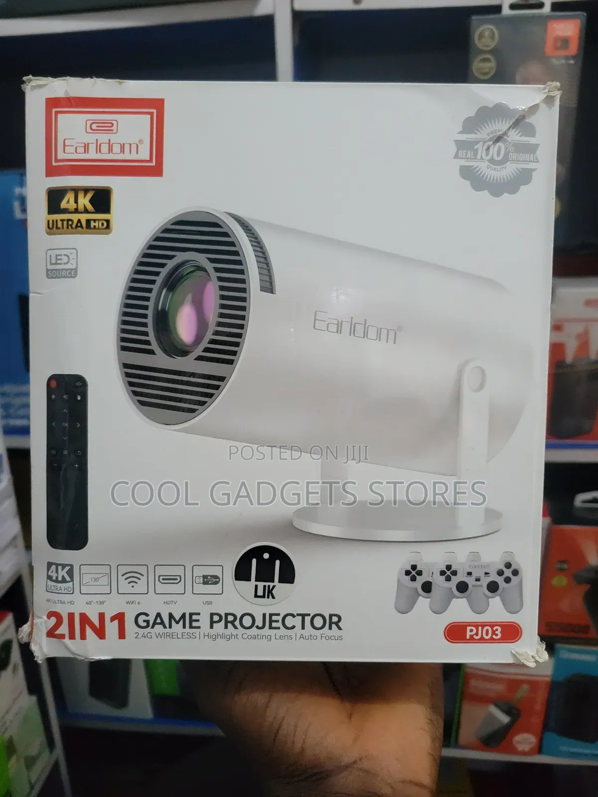 Earldom Pj03 Gaming Projector With 2 Pad