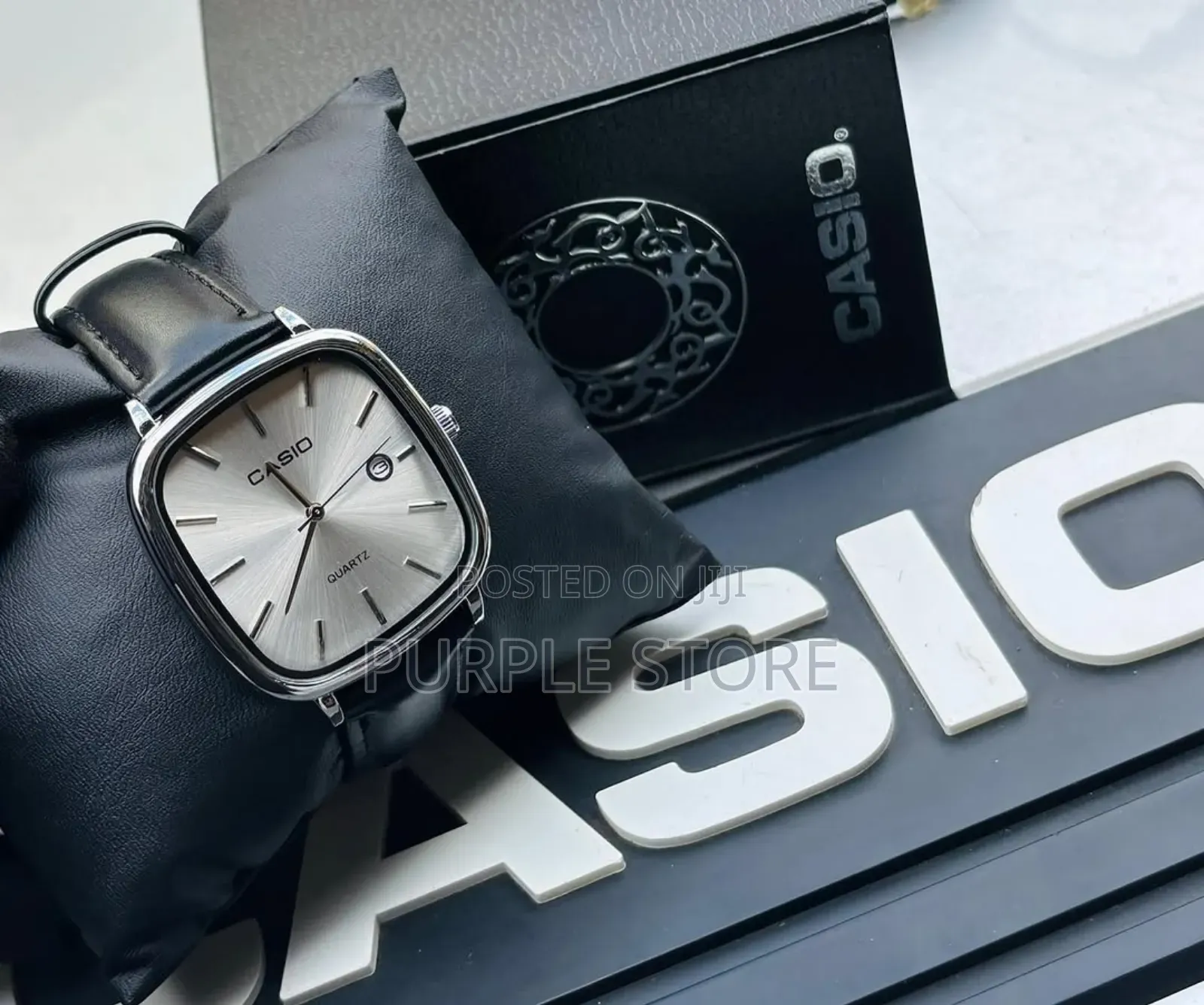 Casio Black - Leather - Unisex - Wristwatch 