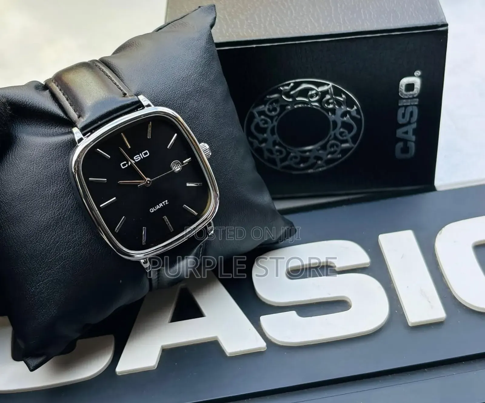 Casio Black - Leather - Unisex - Wristwatch 