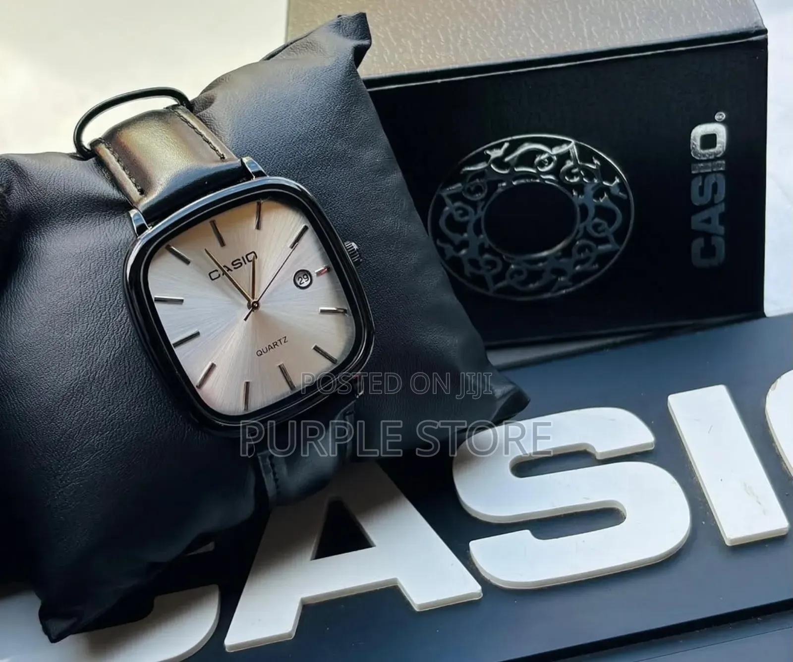 Casio Black - Leather - Unisex - Wristwatch 