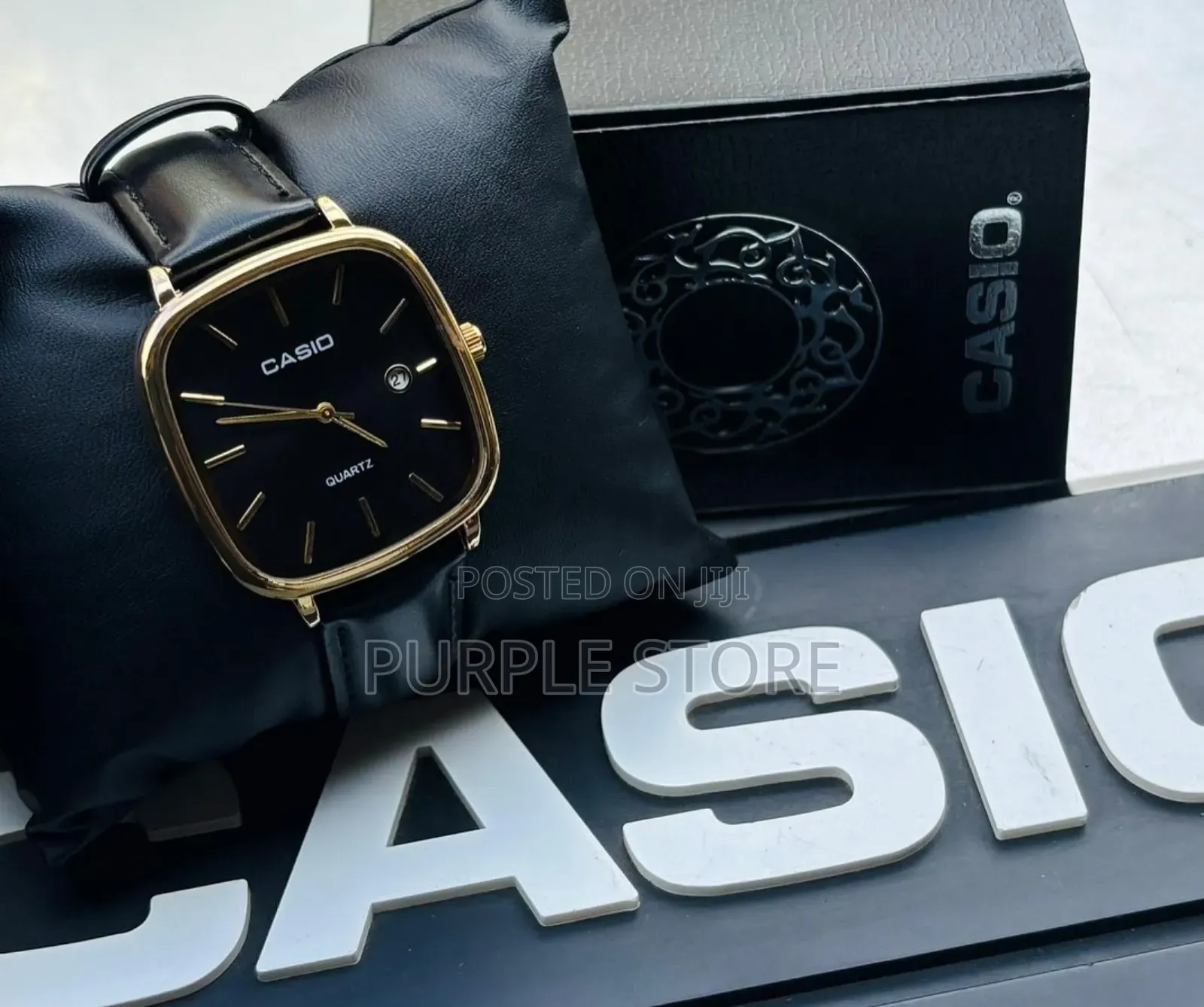 Casio Black - Leather - Unisex - Wristwatch 