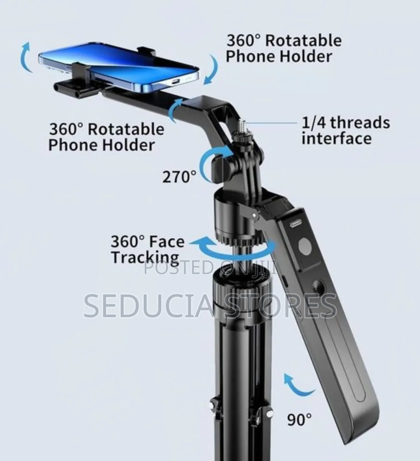 C19 360 Auto Face Tracking Ai Selfie Tripod - 6.2 Feet