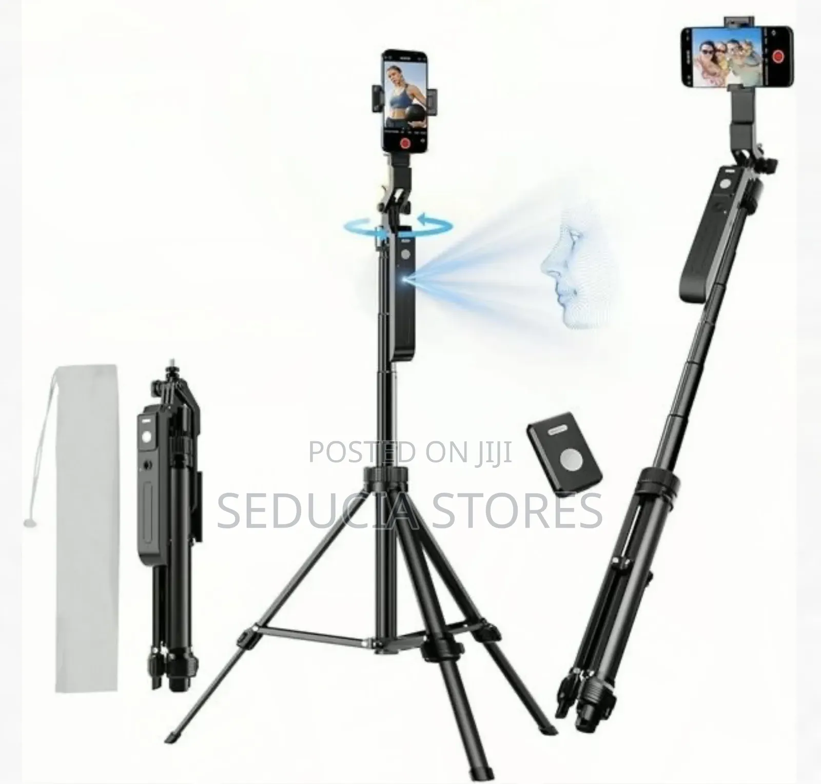 C19 360 Auto Face Tracking Ai Selfie Tripod - 6.2 Feet