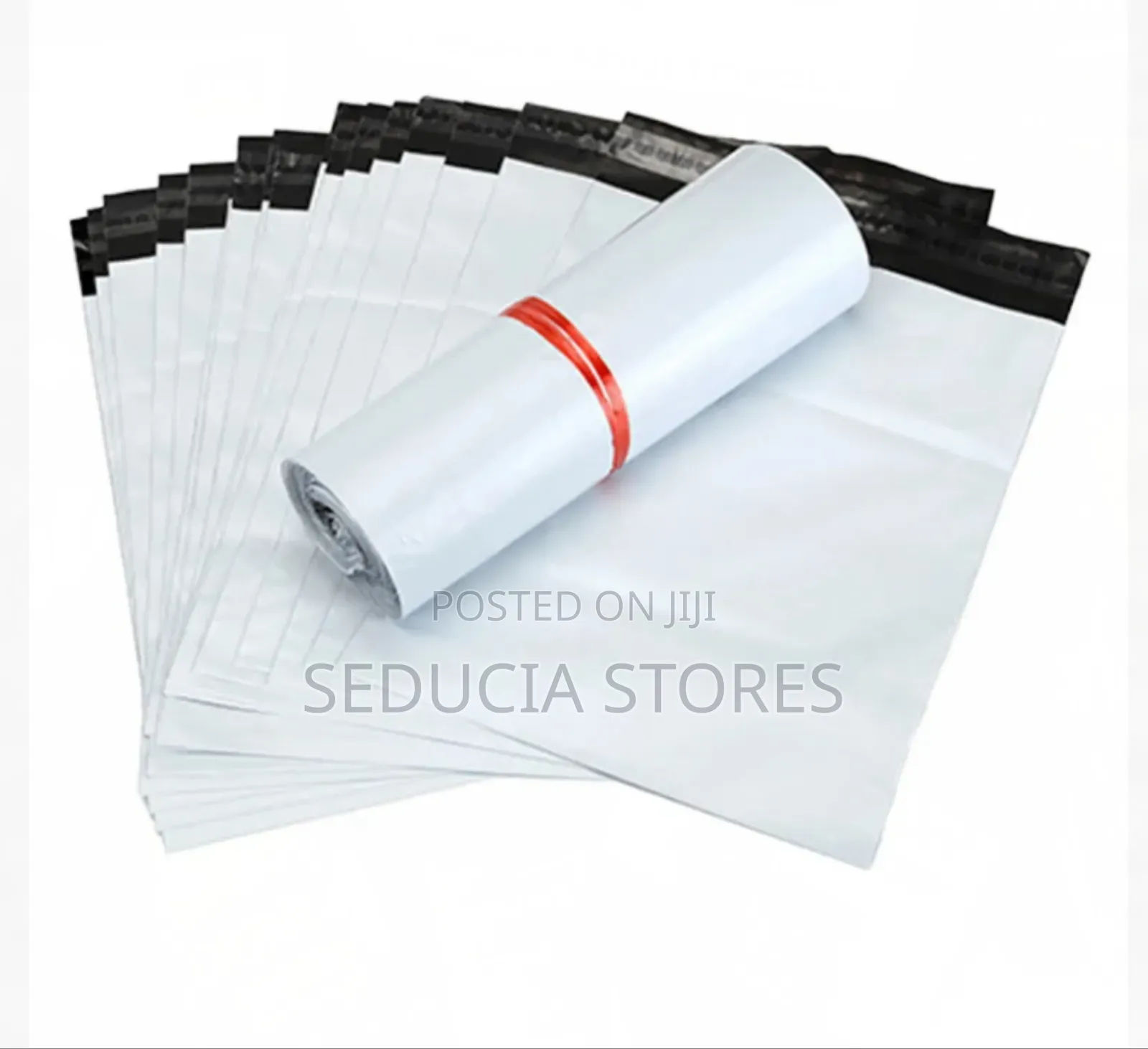 A2 White Courier Nylon Bag (Waterproof Self-Seal) 100 Pieces (38x52cm)