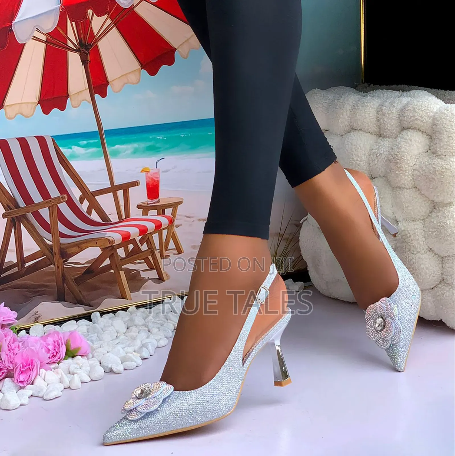 Women's Pointed-toe Rhinestone Heels. #Toc. Sizes 37-42