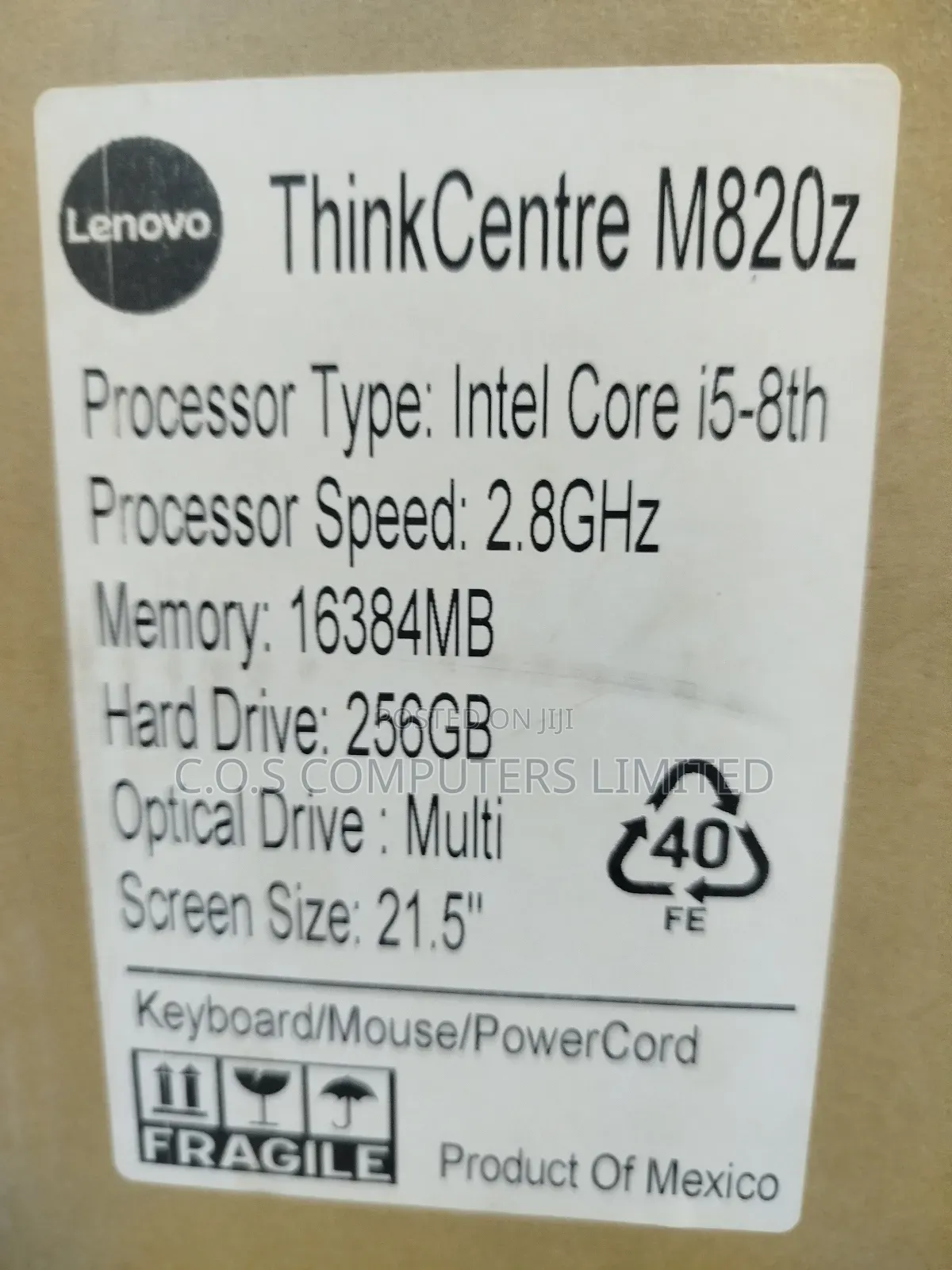 New Lenovo ThinkCentre M810z AIO 16GB Intel Core I5 SSD 256GB