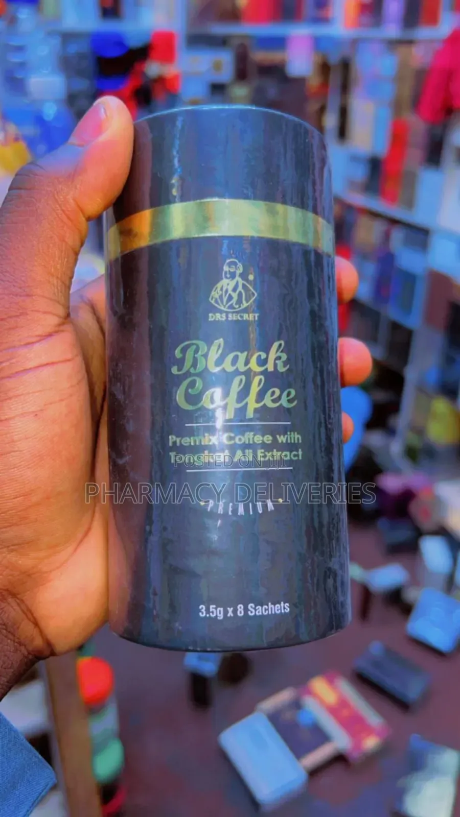 DRS Secret Black Coffee – Premium Tongkat Ali Coffee (8 Sachets)