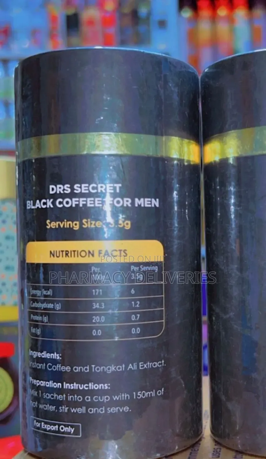 DRS Secret Black Coffee – Premium Tongkat Ali Coffee (8 Sachets)