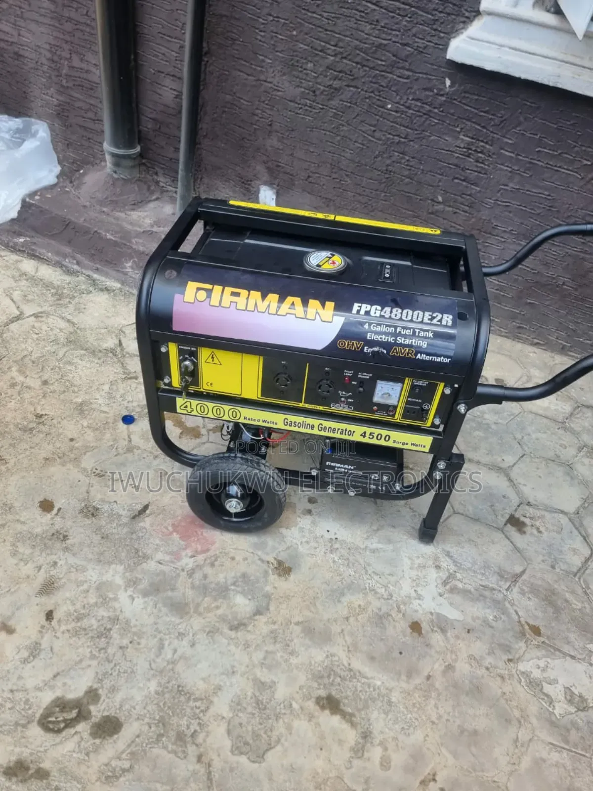 Brand New And Improved Firman Fpg4800e2 Black 4.5kva Generator Set