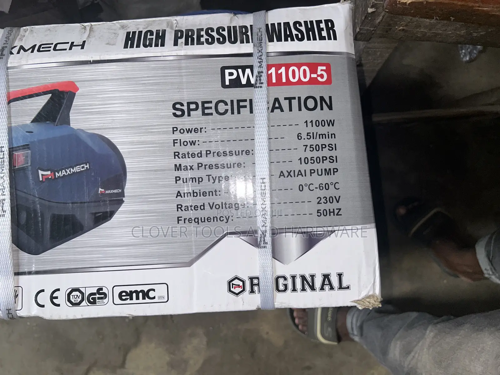 Maxmech Electric High Pressure Washer Model Number Pw 1100-5