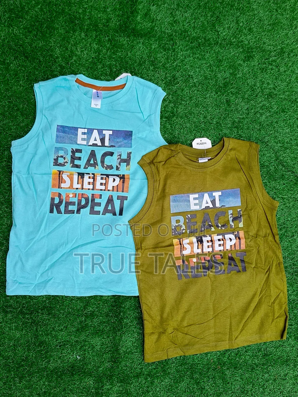 Boys' Sleeveless Cotton Top. Age 2-8 Years