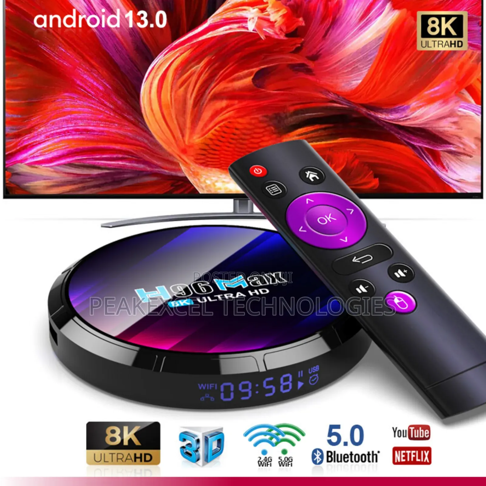 Android Tv Box - H96 Max Rk3528 - 4gb Ram - 32gb Rom