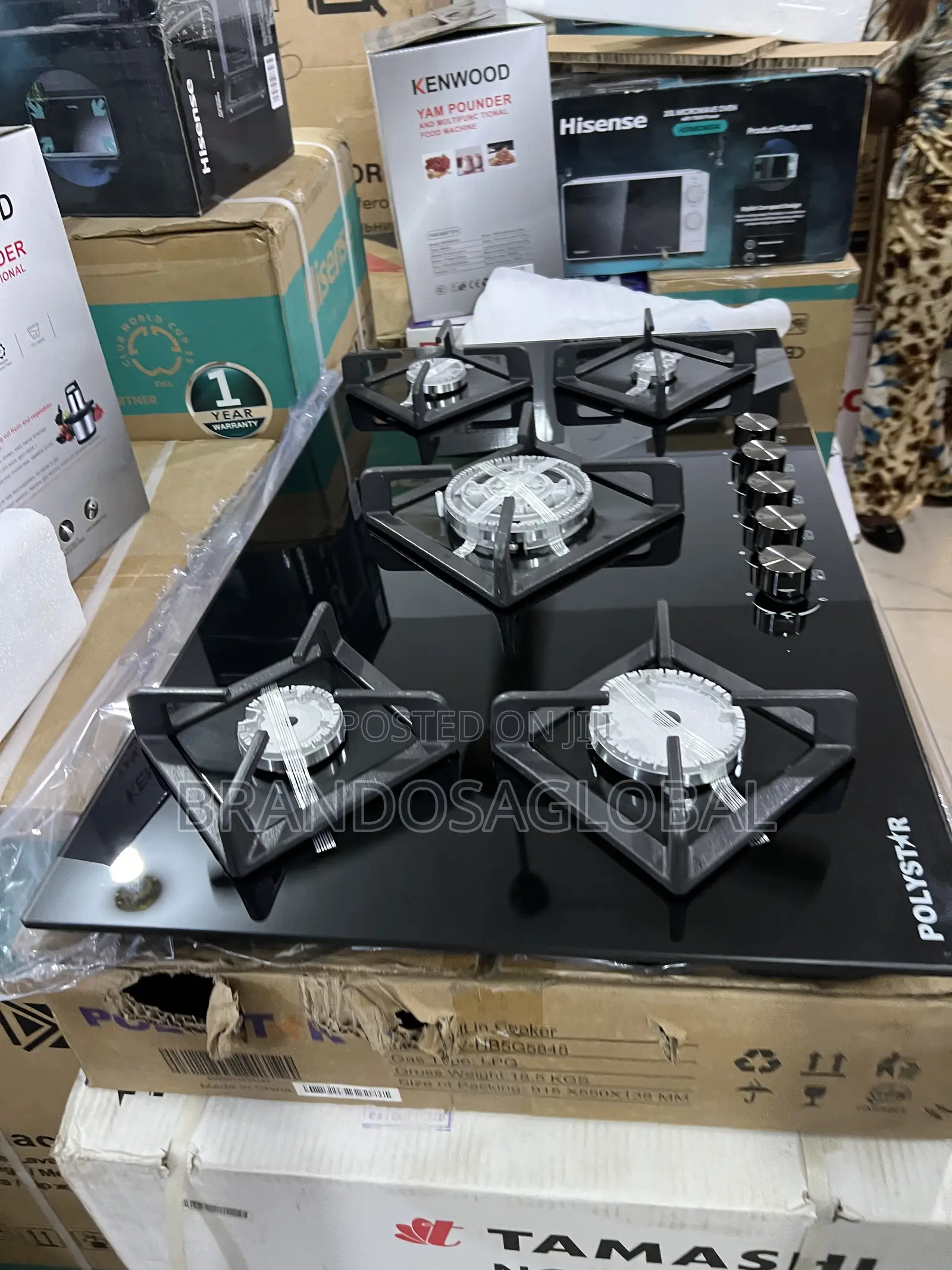Original Polystar Pv-Hb5g5848 Built-in 5 Burner With Strong Flames