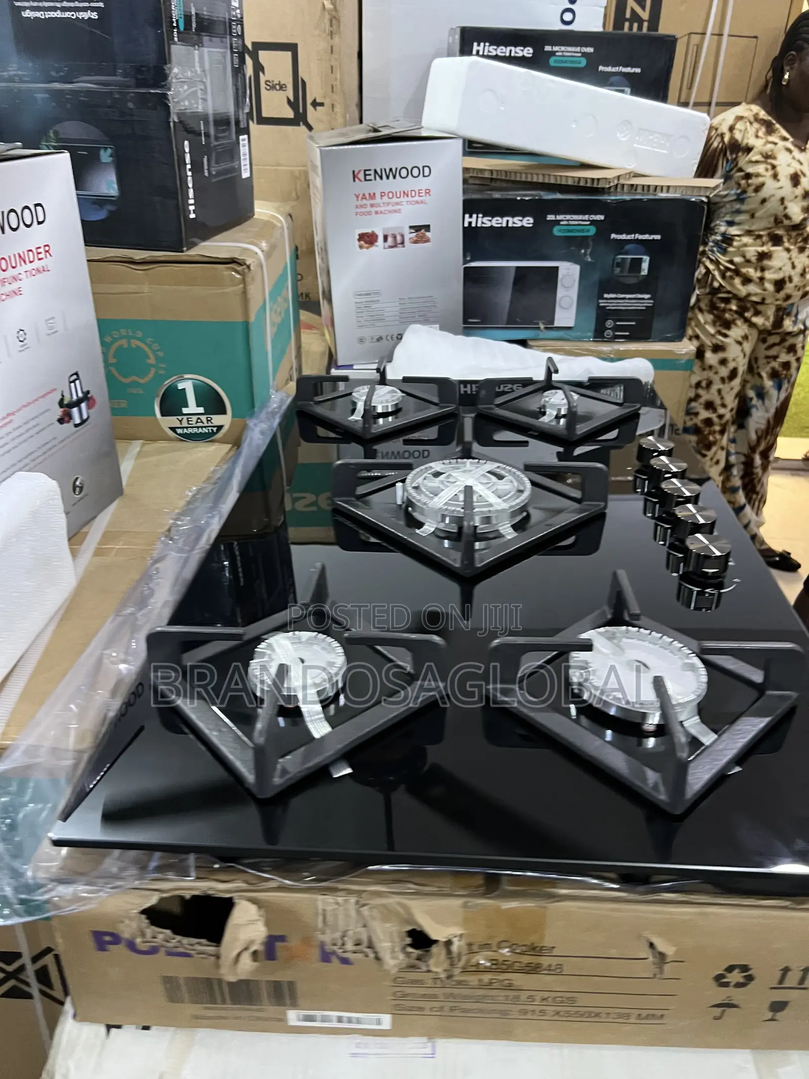 Original Polystar Pv-Hb5g5848 5 Burner Built-in Gas Hob Modern Style