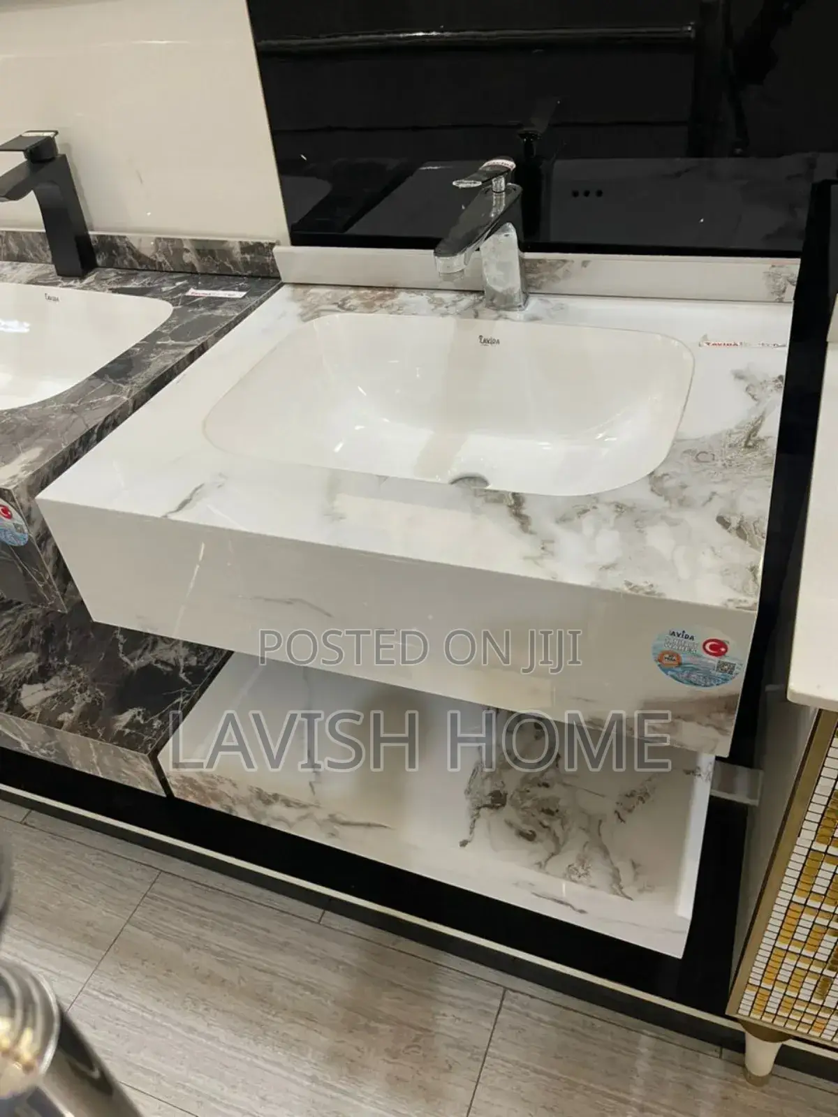 Marble Ceramic Cabinet Basin 60cm by 50cm