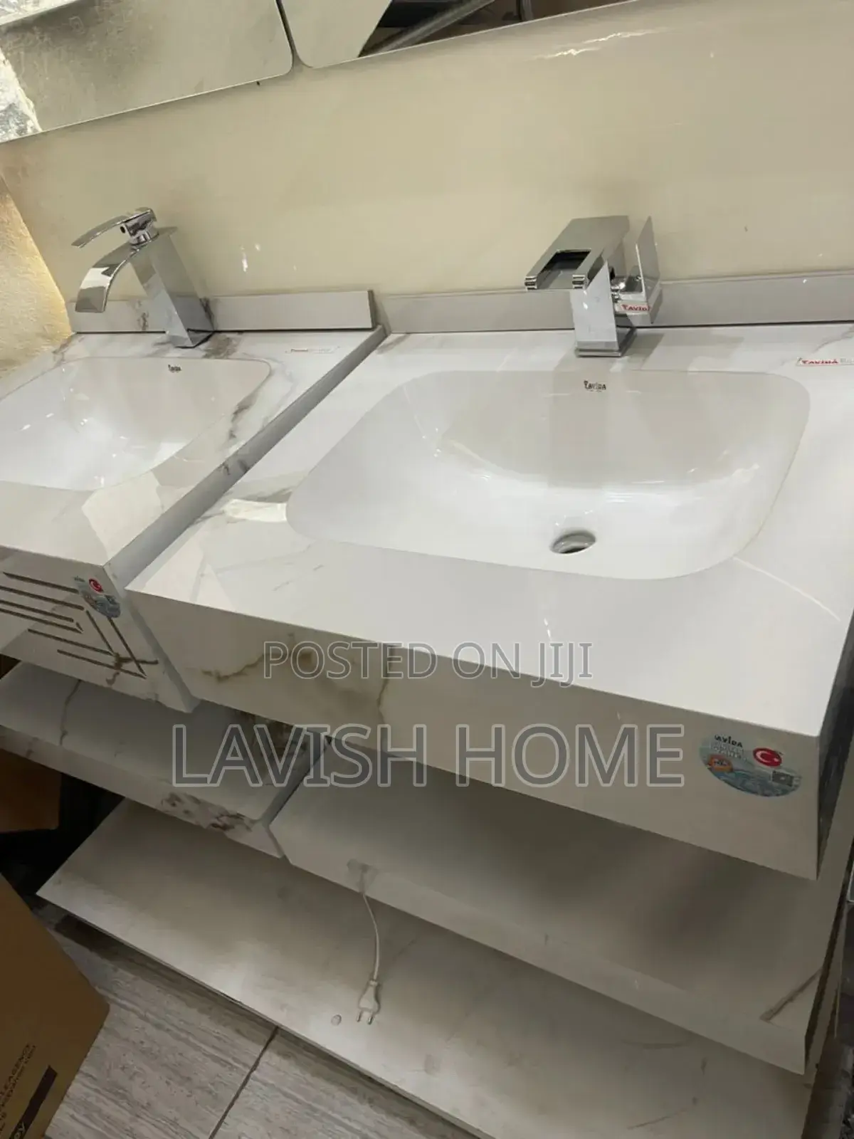 Marble Ceramic Cabinet Basin 60cm by 50cm