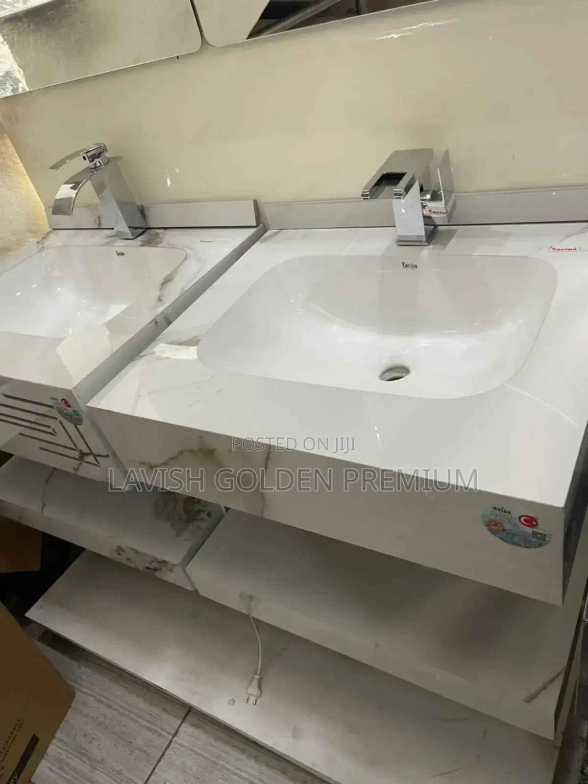 Marble Ceramic Cabinet Basin 60cm by 50cm