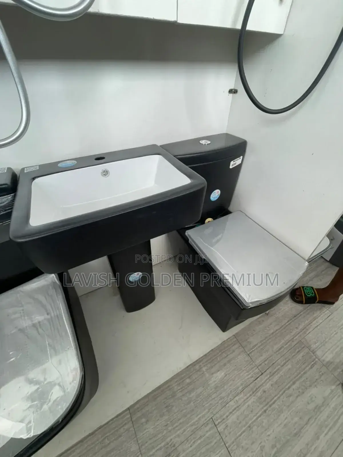 Black England Water Closet Set