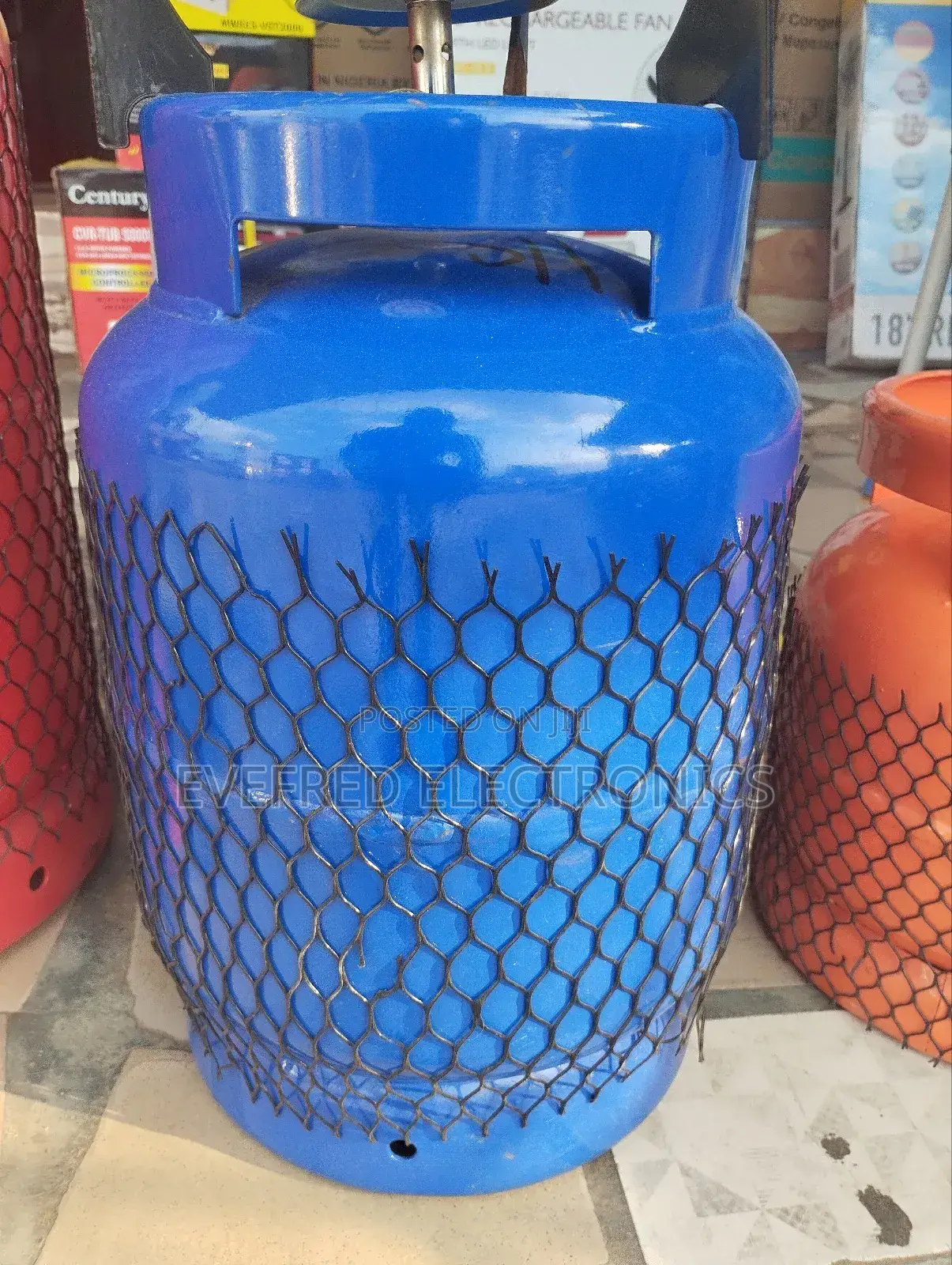 Original 5kg Gas Cylinder With Burner and Black Sitter