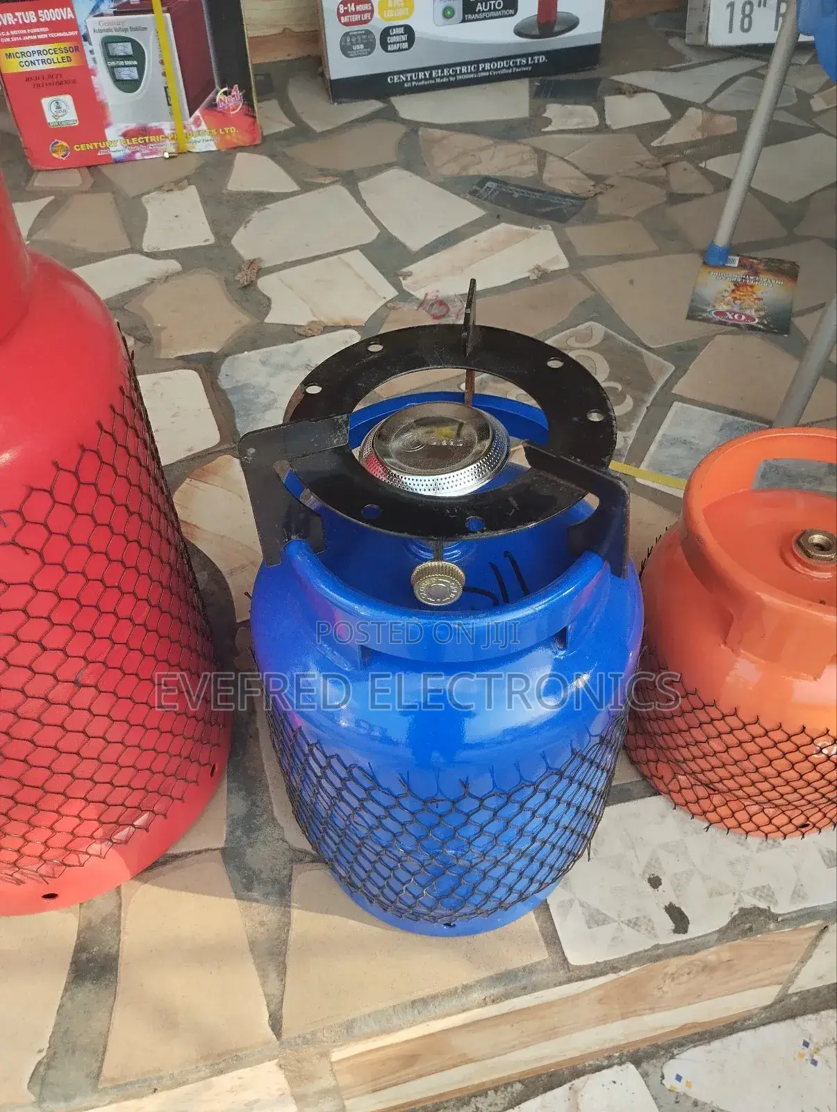 Original 5kg Gas Cylinder With Burner and Black Sitter