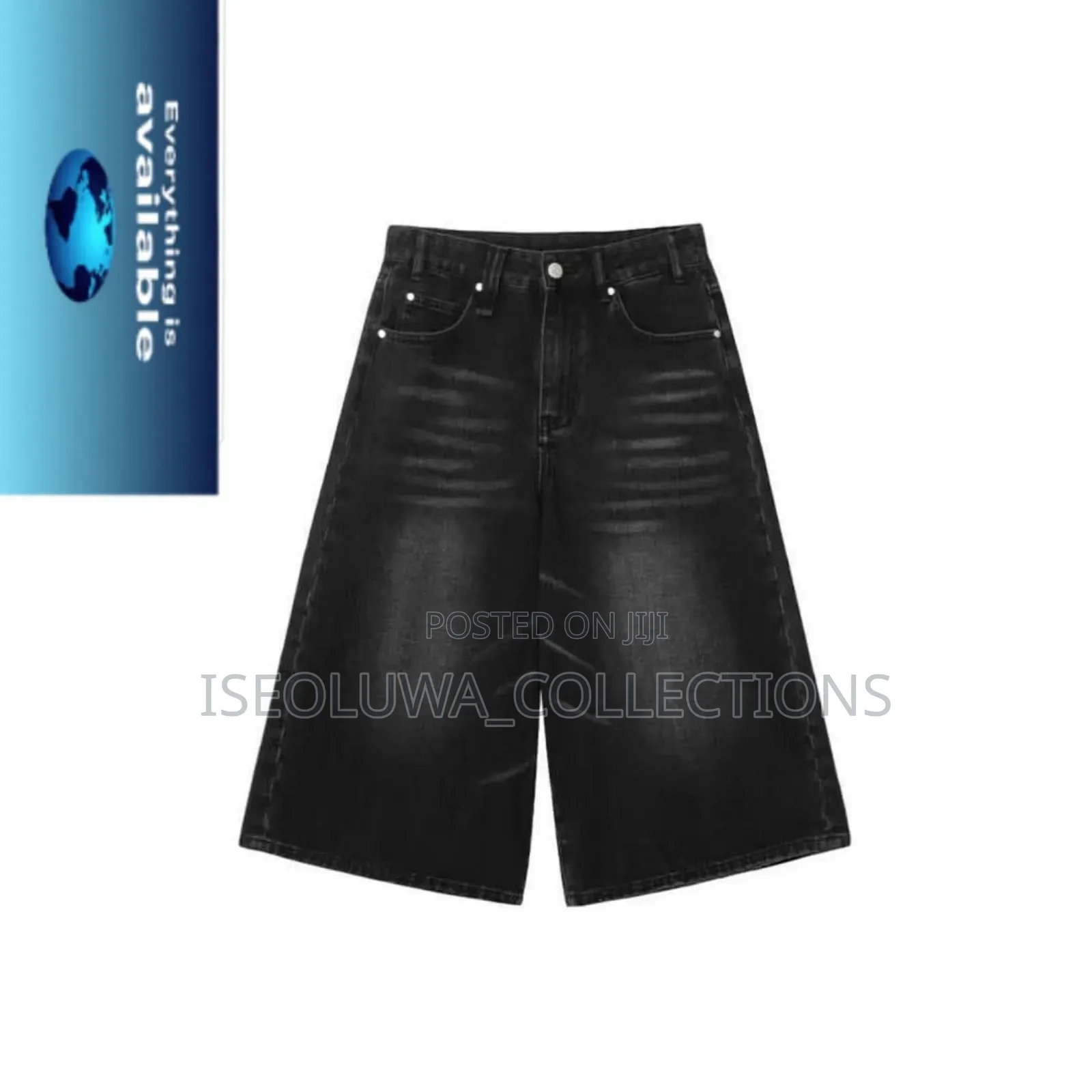 Men’S Wide-Leg Denim Shorts