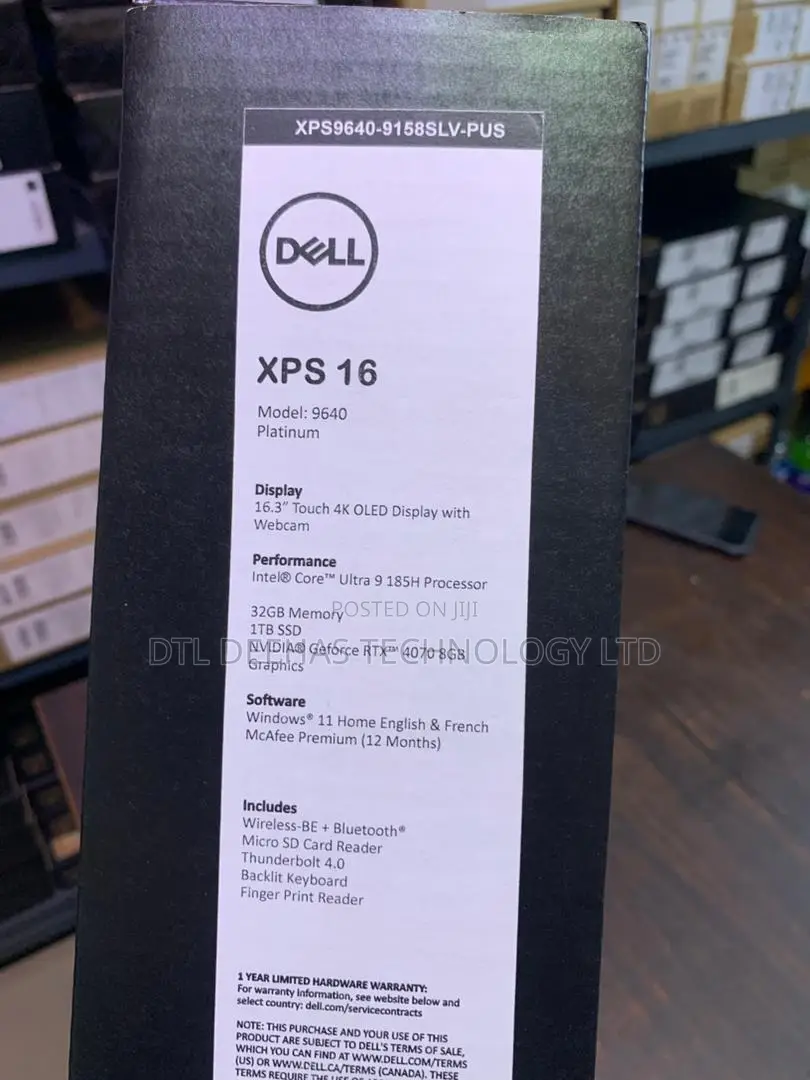 New Laptop Dell XPS 16 9640 32GB Intel Core Ultra 9 SSD 1T